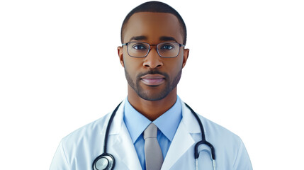 Fototapeta premium Portrait of a young African American male doctor
