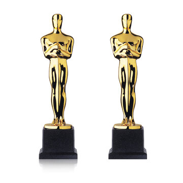 Oscar award statue isolated