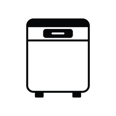 Dishwasher icon isolate white background vector stock illustration