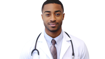 Fototapeta premium Portrait of a young African American male doctor
