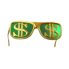 3D-Rendered Sunglasses with Dollar Logo Collection