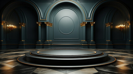 blank podium display image with sophisticated and refi