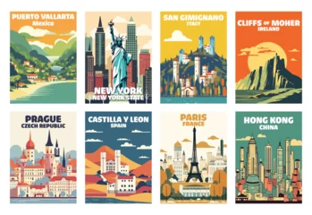 Poster Set of Travel Print Wall Art, Wall Hanging Home Decor National Park Gift, Template of Illustration Graphic Modern Poster for art prints or banner design © Duy