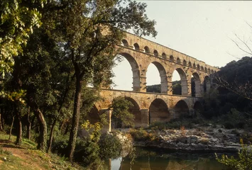 Photo sur Plexiglas Pont du Gard Pont du Gard,  le Gardon, Pont du Gard, 30, Gard, région Occitanie, France