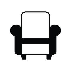 Sofa icon isolate white background vector stock illustration