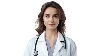 Portrait of a young Caucasian female doctor