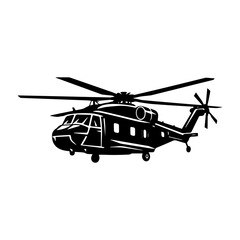 Fototapeta premium black hawk helicopter icon vector illustration.