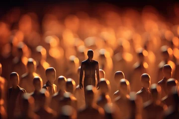 Foto op Plexiglas toy figurine of people. be unique. singularity and innovation mindset © VIRTUALISTIK