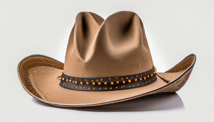 cowboy ranger hat isolated on white background - obrazy, fototapety, plakaty