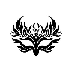 Filigree Masquerade Mask feathers element for carnival birthday party vector illustrator.