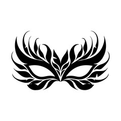 Filigree Masquerade Mask feathers element for carnival birthday party vector illustrator.