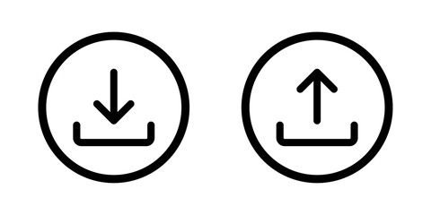 download and upload icon button symbol vector design