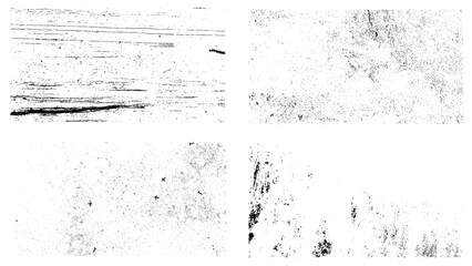 Set of grunge textures .Vector distress overlay textures.