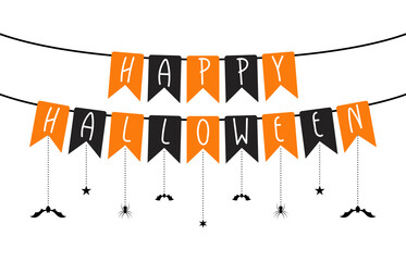 Obraz premium Halloween buntings. Halloween party fun garland.
