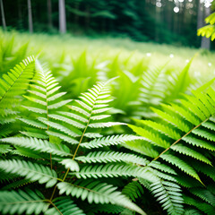 Fototapeta na wymiar Beautiful fern leaves. Selective focus.