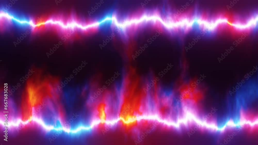 Poster plasmatic abstract background with glowing lines 4k