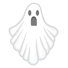 Ghost Spooky Face Illustration, Ghost Halloween Costume