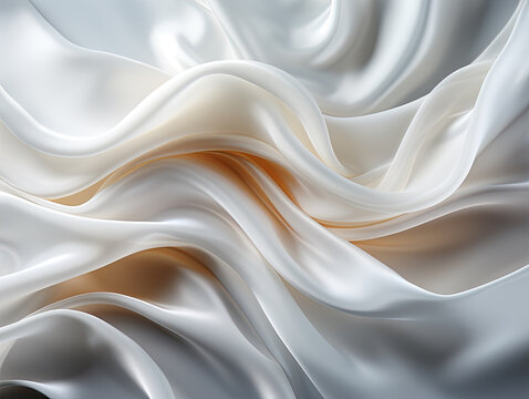 Abstract white cloth background with soft waves.