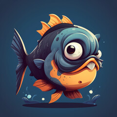 fish character design cartoon ctyle 1