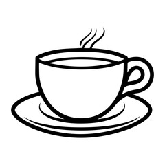 hand drawn sketchy tea and coffee cups. Coffee break, Illustration for menu.