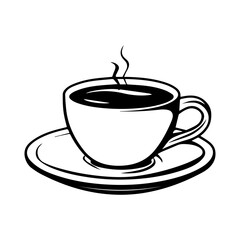 hand drawn sketchy tea and coffee cups. Coffee break, Illustration for menu.