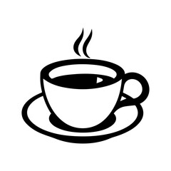 hand drawn sketchy tea and coffee cups. Coffee break, Illustration for menu.