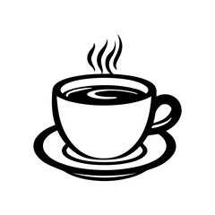 hand drawn sketchy tea and coffee cups. Coffee break, Illustration for menu.