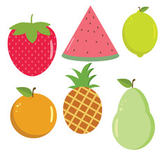 Verity Fruits Clipart Vector Set