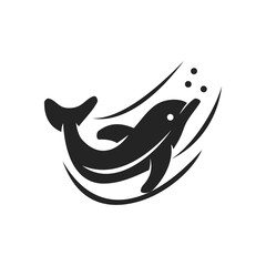 dolphin logo template Isolated. Brand Identity. Icon Abstract Vector graphic
