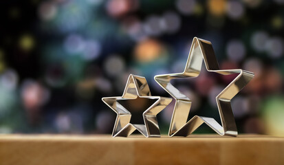 Christmas star. star cookie cutter.
two stars