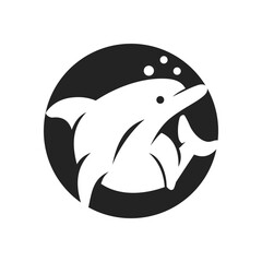dolphin logo template Isolated. Brand Identity. Icon Abstract Vector graphic