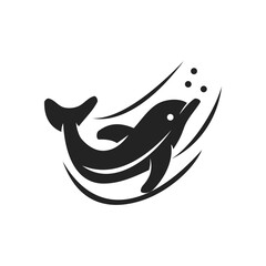dolphin logo template Isolated. Brand Identity. Icon Abstract Vector graphic