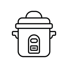 Rice cooker icon isolate white background vector stock illustration