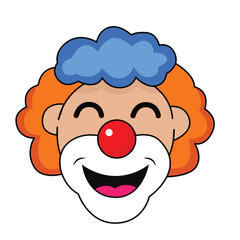 Clown Happy Face Illustration, Festival Clown Smile Face