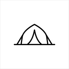 tent, camping area, shelter, adventure flat icon design and symbol. isolated on white background.