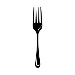 Fork hand drawing. Vintage  vector illustration isolated on white background.