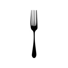 Fork hand drawing. Vintage  vector illustration isolated on white background.