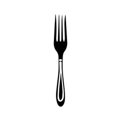 Fork hand drawing. Vintage  vector illustration isolated on white background.