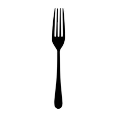 Fork hand drawing. Vintage  vector illustration isolated on white background.