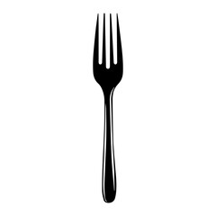 Fork hand drawing. Vintage  vector illustration isolated on white background.