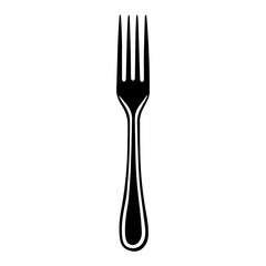 Fork hand drawing. Vintage  vector illustration isolated on white background.