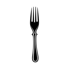 Fork hand drawing. Vintage  vector illustration isolated on white background.