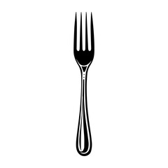 Fork hand drawing. Vintage  vector illustration isolated on white background.