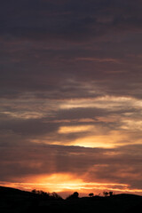 Amazing morning cloudscape with a lot of colors in the sky.