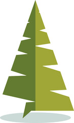 Christmas tree vector icon. Modern style fir symbol in color for holiday decoration