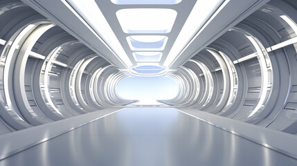Futuristic interior view. Futuristic background, business concept. generative ai