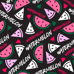 Slices of Summer Watermelon Delight Vector Pattern