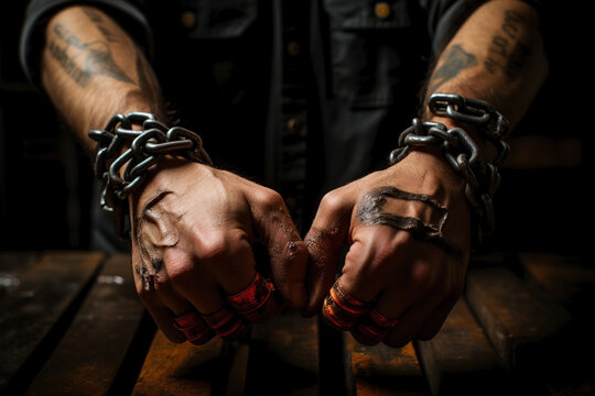 man's hands in handcuffs,man under arrest