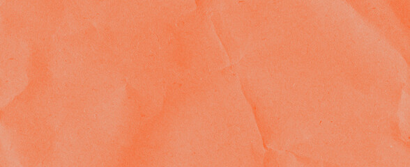 Recycled crumpled orange paper texture background. Royalty high-quality free stock photo image of Wrinkled and creased abstract backdrop, wallpaper with copy space, top view