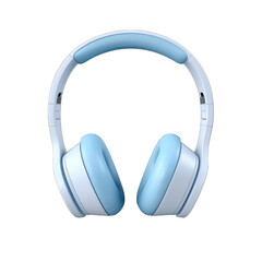 3D model headphones isolated on transparent and white background. Png transparent